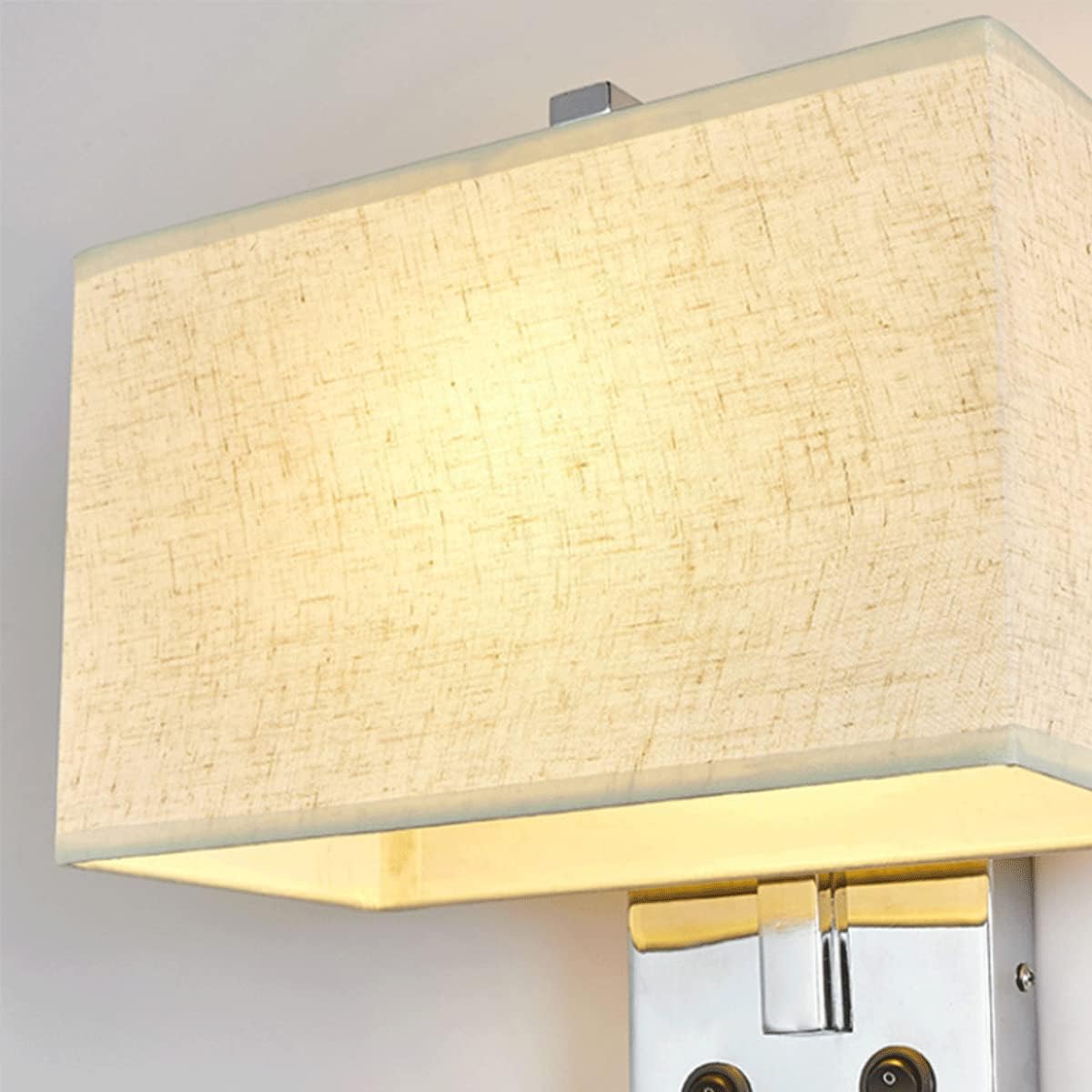 Applique murale liseuse vintage avec abat-jour en lin │ERMOSA