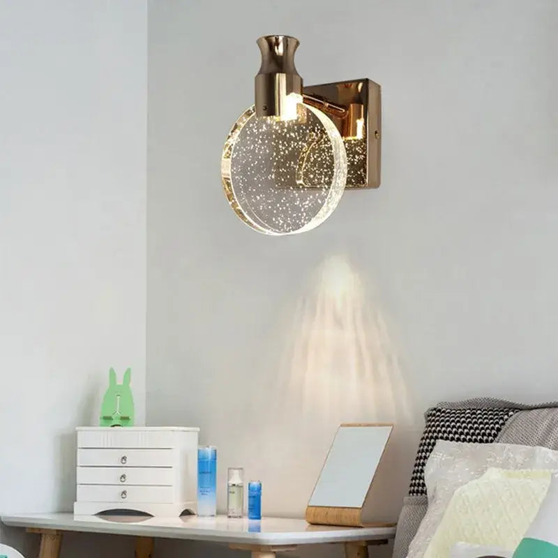 Applique murale LED au design moderne en acier et Crystal│ STRASS