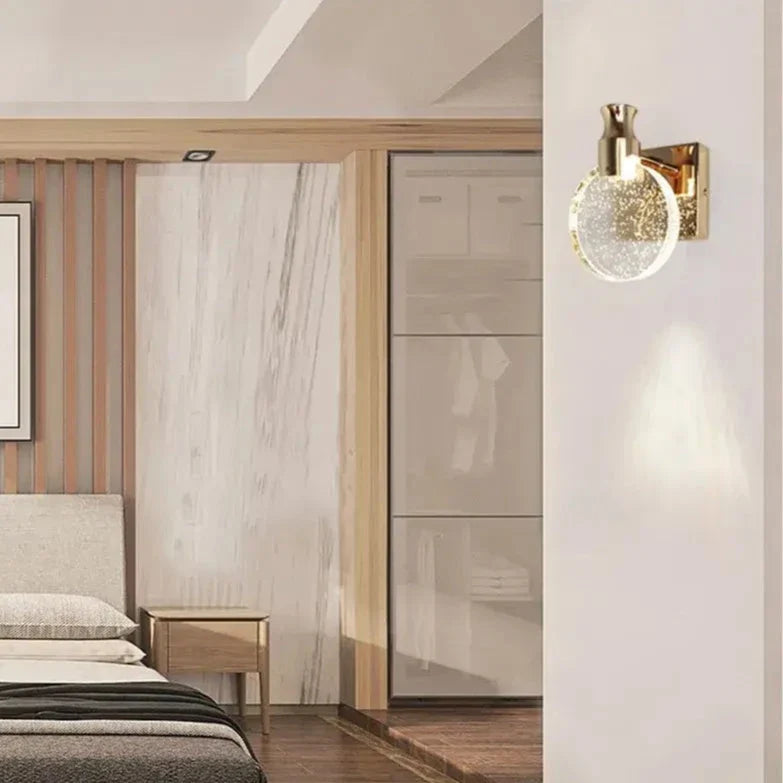 Applique murale LED au design moderne en acier et Crystal│ STRASS