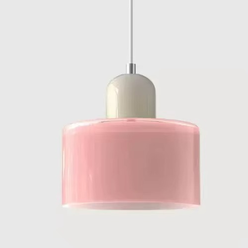 Suspension Scandinave en verre cylindrique