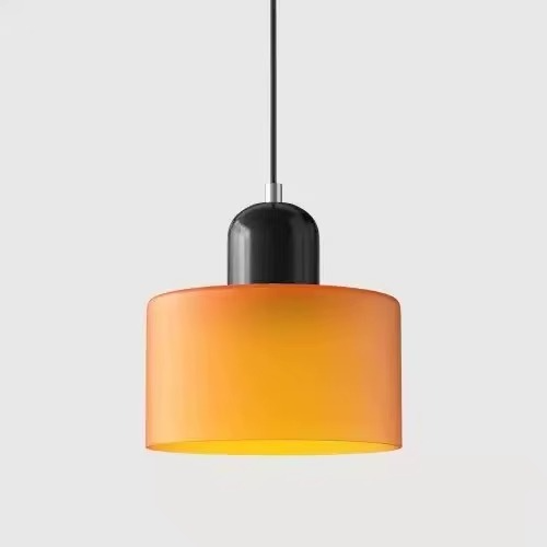 Suspension Scandinave en verre cylindrique