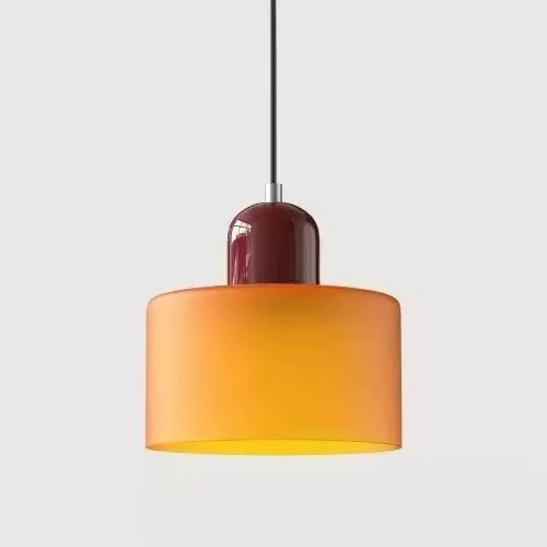 Suspension Scandinave en verre cylindrique