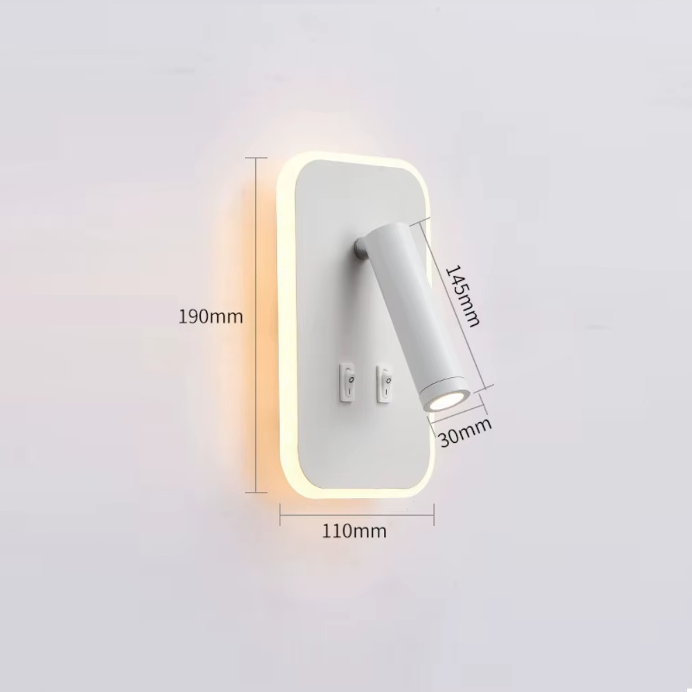 Applique murale LED liseuse avec double source lumineuse │ AMZOR