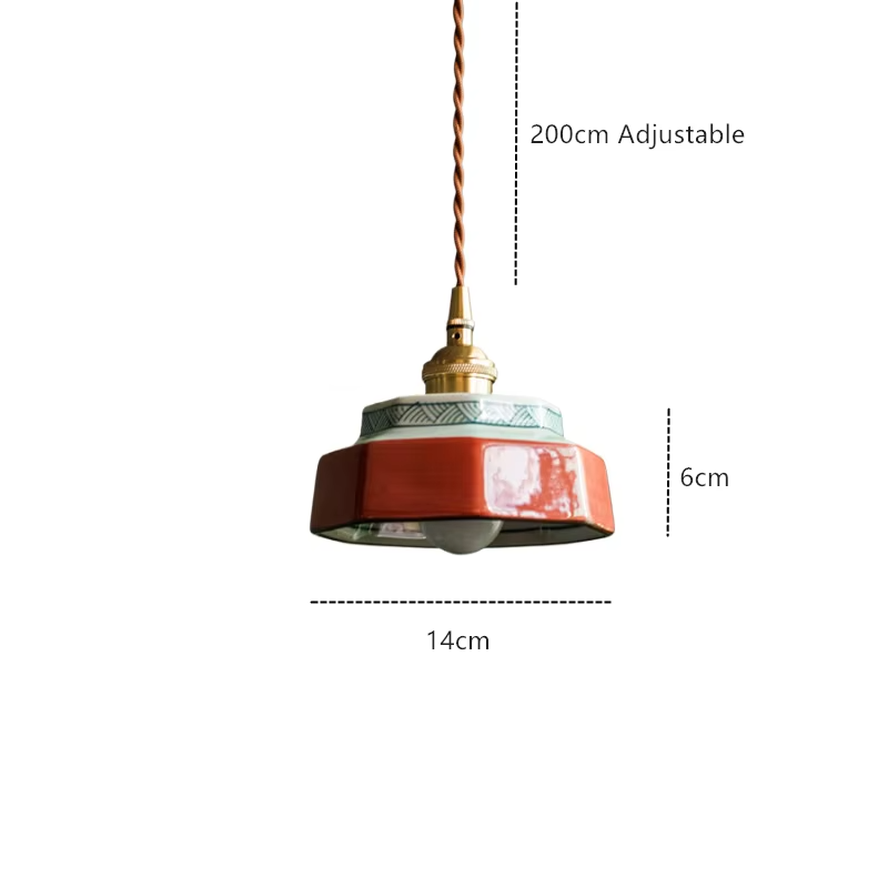 Suspension vintage en céramique GALENA