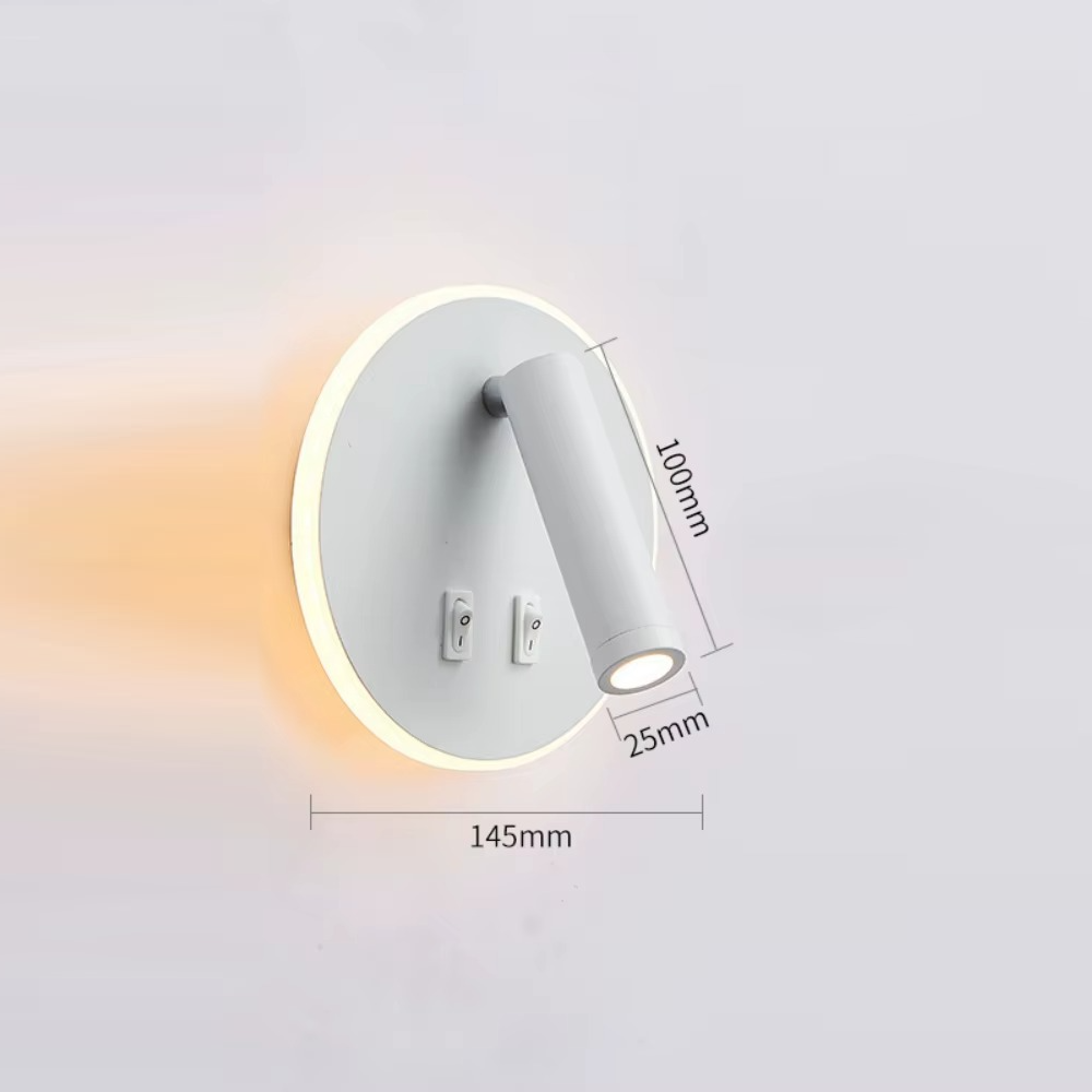 Applique murale LED liseuse avec double source lumineuse │ AMZOR