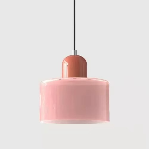 Suspension Scandinave en verre cylindrique