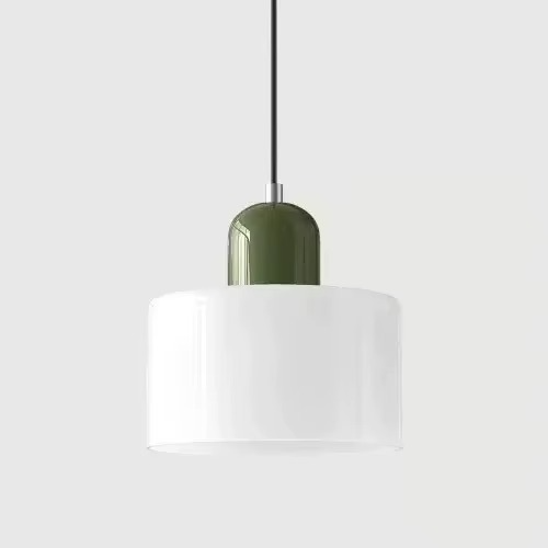 Suspension Scandinave en verre cylindrique
