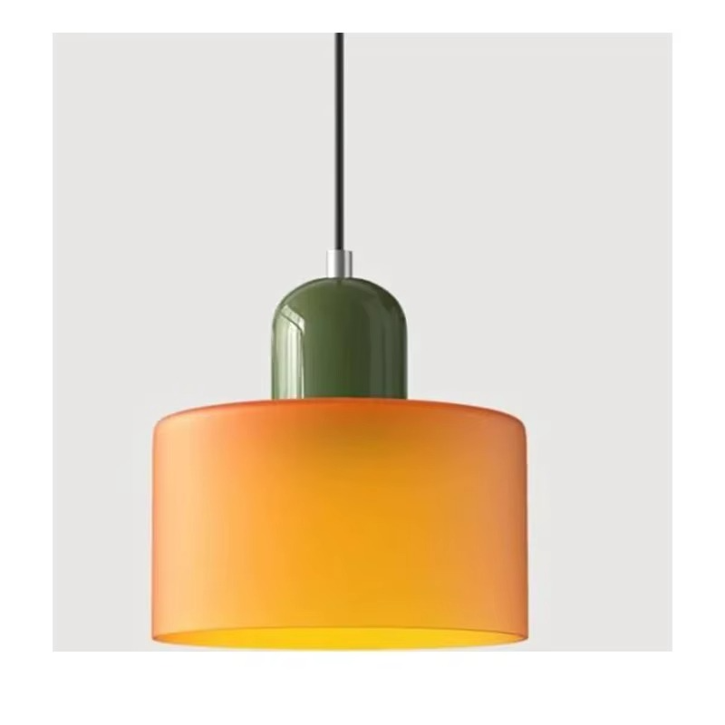 Suspension Scandinave en verre cylindrique