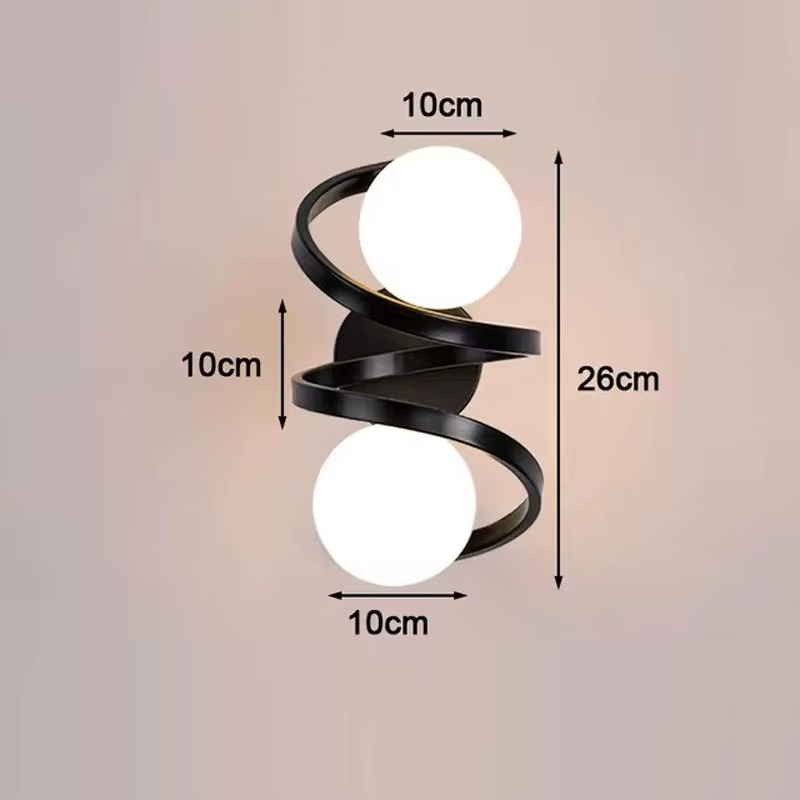 Applique murale LED moderne en métal et verre opale │ LOBAT