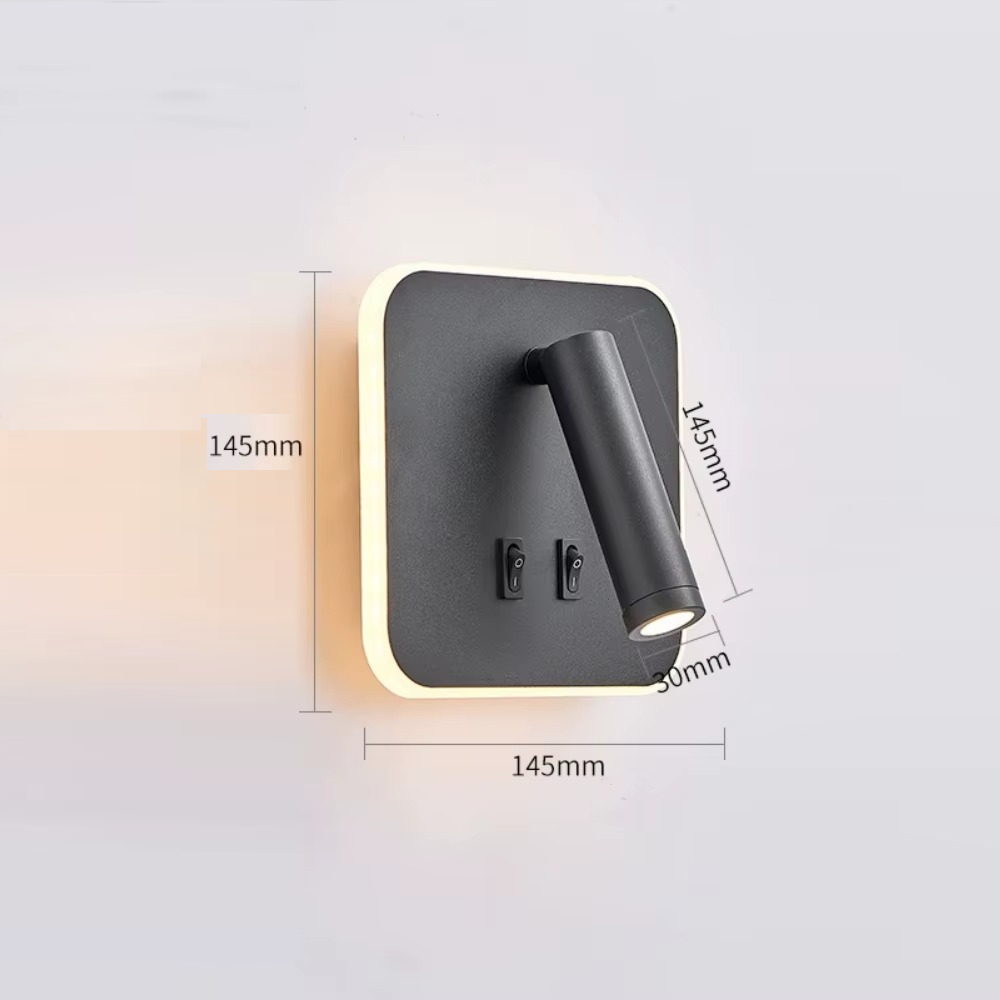 Applique murale LED liseuse avec double source lumineuse │ AMZOR