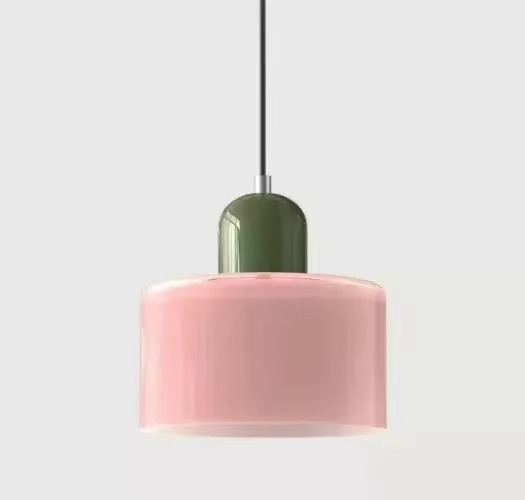 Suspension Scandinave en verre cylindrique