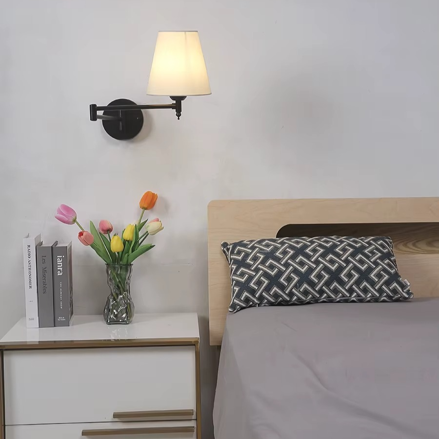Applique murale vintage en lin et laiton │ GENA