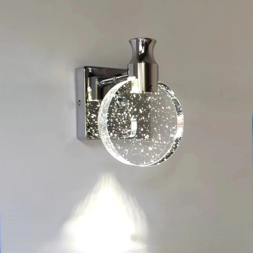 Applique murale LED au design moderne en acier et Crystal│ STRASS