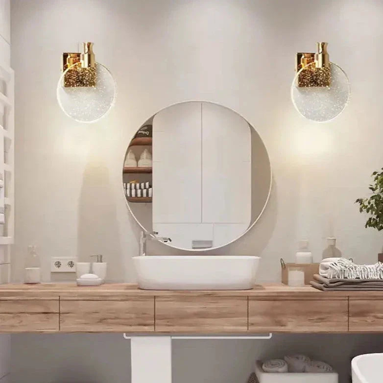 Applique murale LED au design moderne en acier et Crystal│ STRASS