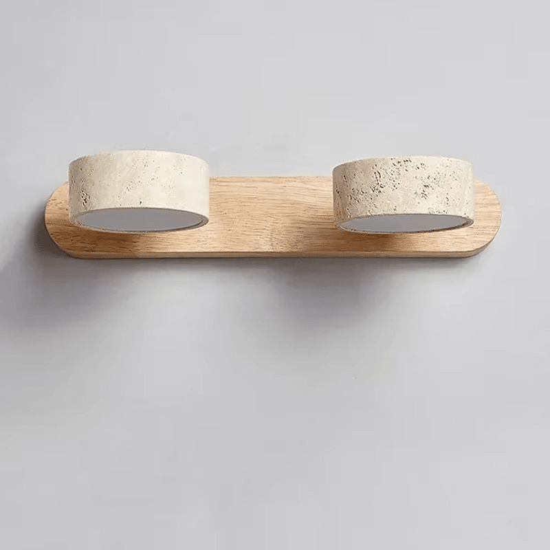 Applique murale articulée pour salle de bain en travertin et en bois NOLERA - product_type_Atelier Luisiano