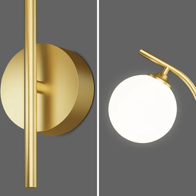 Applique murale au design retro métallique avec abat - jour en verre │ KARSPEL - product_type_Floor lamp arc