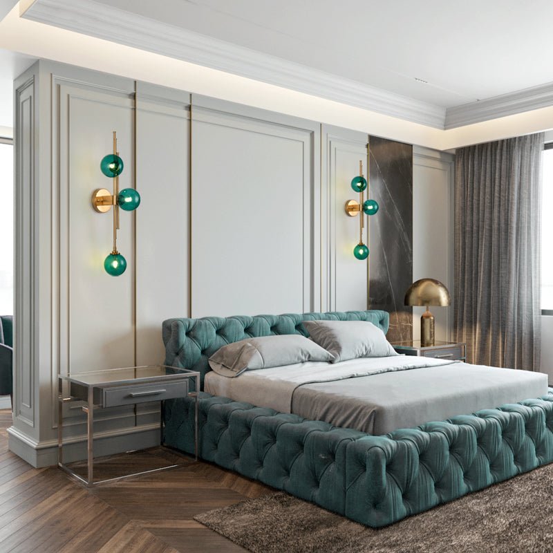 Applique murale vintage métallique avec abat - jour en verre│ SKURT - product_type_Floor lamp arc