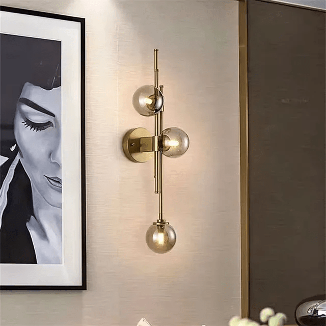 Applique murale vintage métallique avec abat - jour en verre│ SKURT - product_type_Floor lamp arc