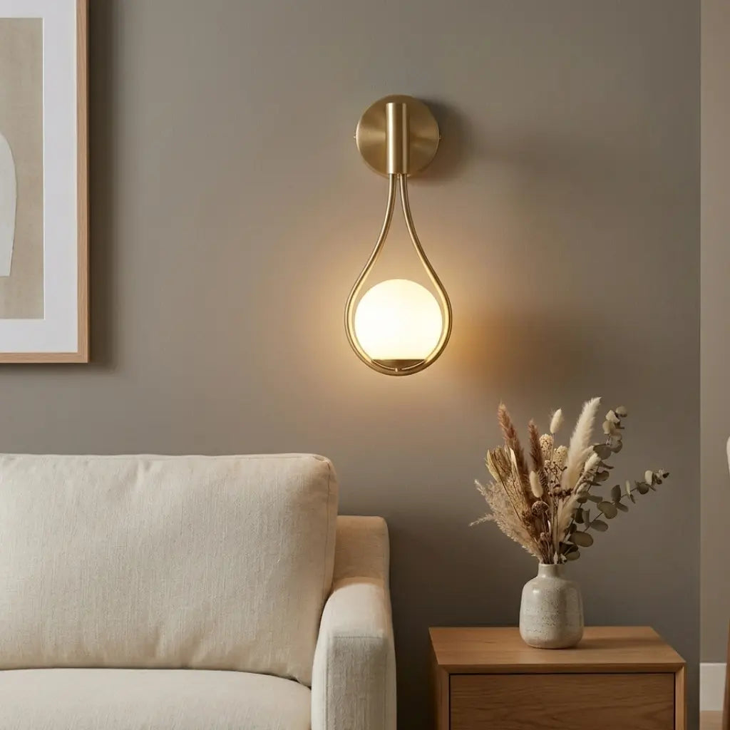 Applique murale dorée style contemporain et chic en verre │ EMMA