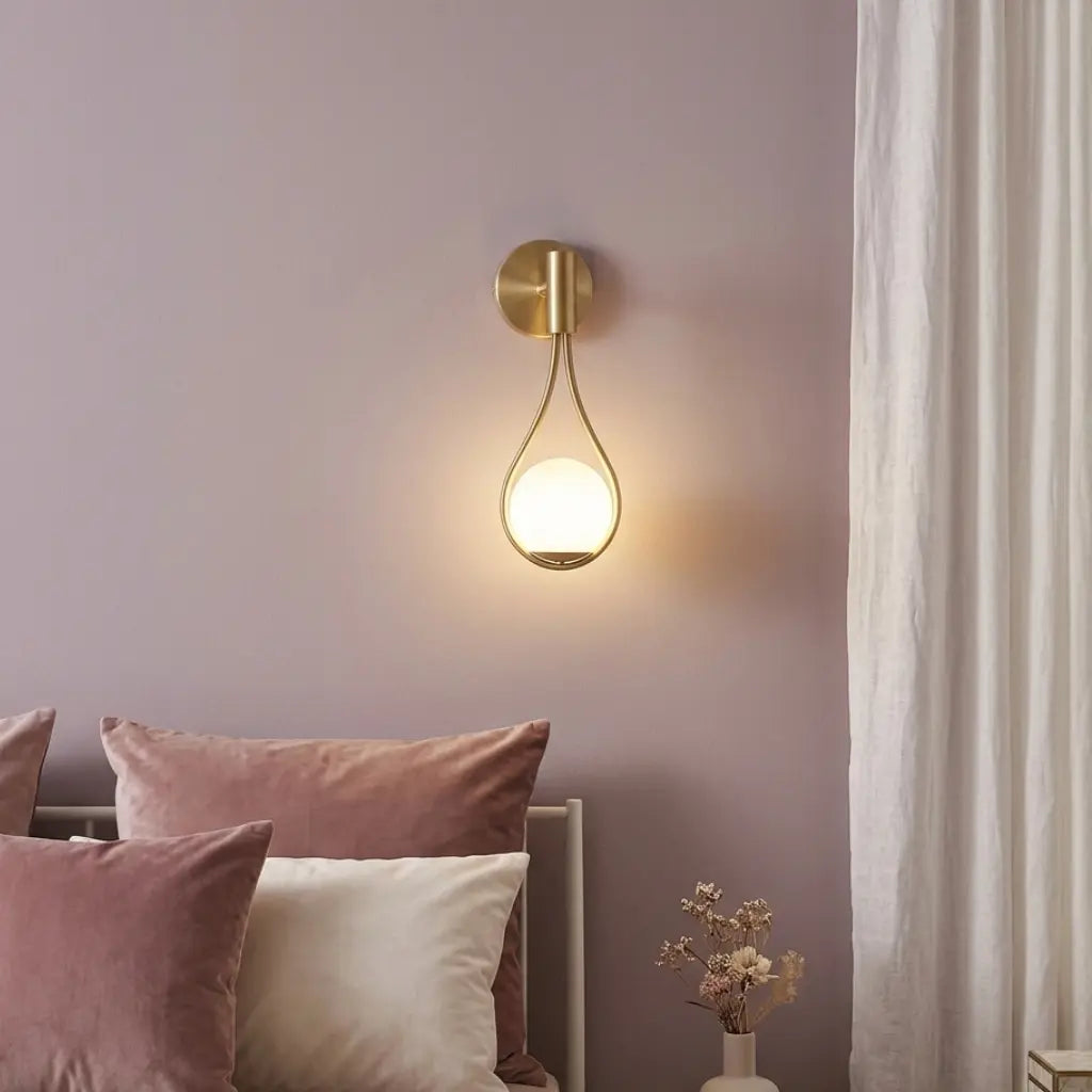Applique murale dorée style contemporain et chic en verre │ EMMA