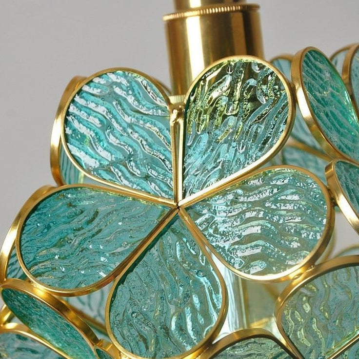 Suspension fleur en verre vintage TULI