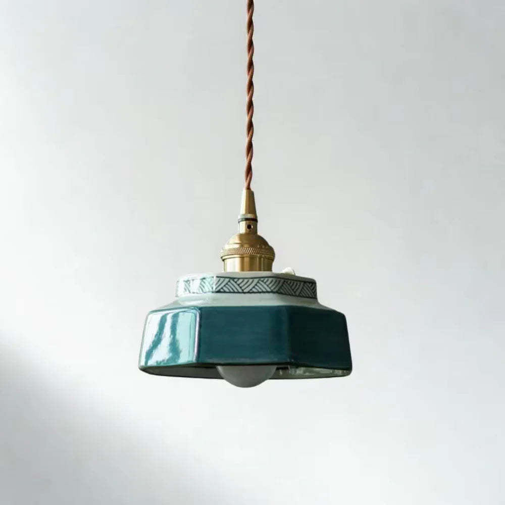 Suspension vintage en céramique GALENA