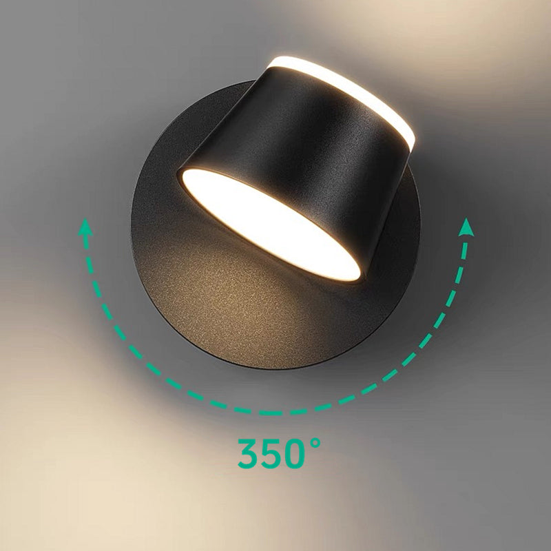 Applique murale LED style scandinave métallique avec abat-jour rotatif│ WUNKY