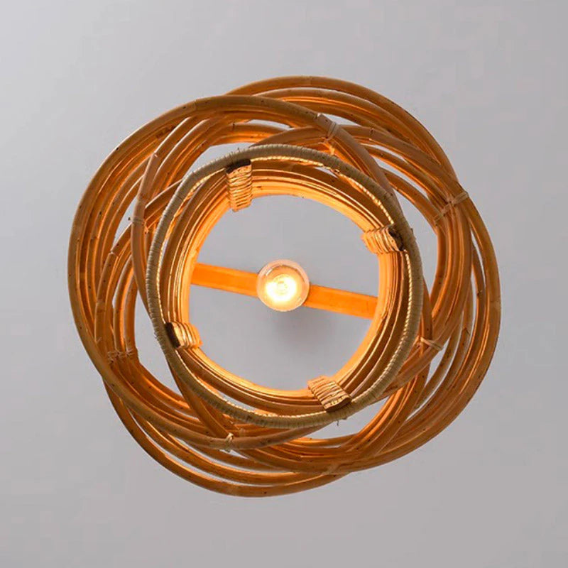 Suspension bohème en rotin TORELA