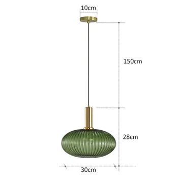 Suspension en verre nervurée YARVA