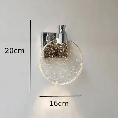 Applique murale LED au design moderne en acier et Crystal│ STRASS