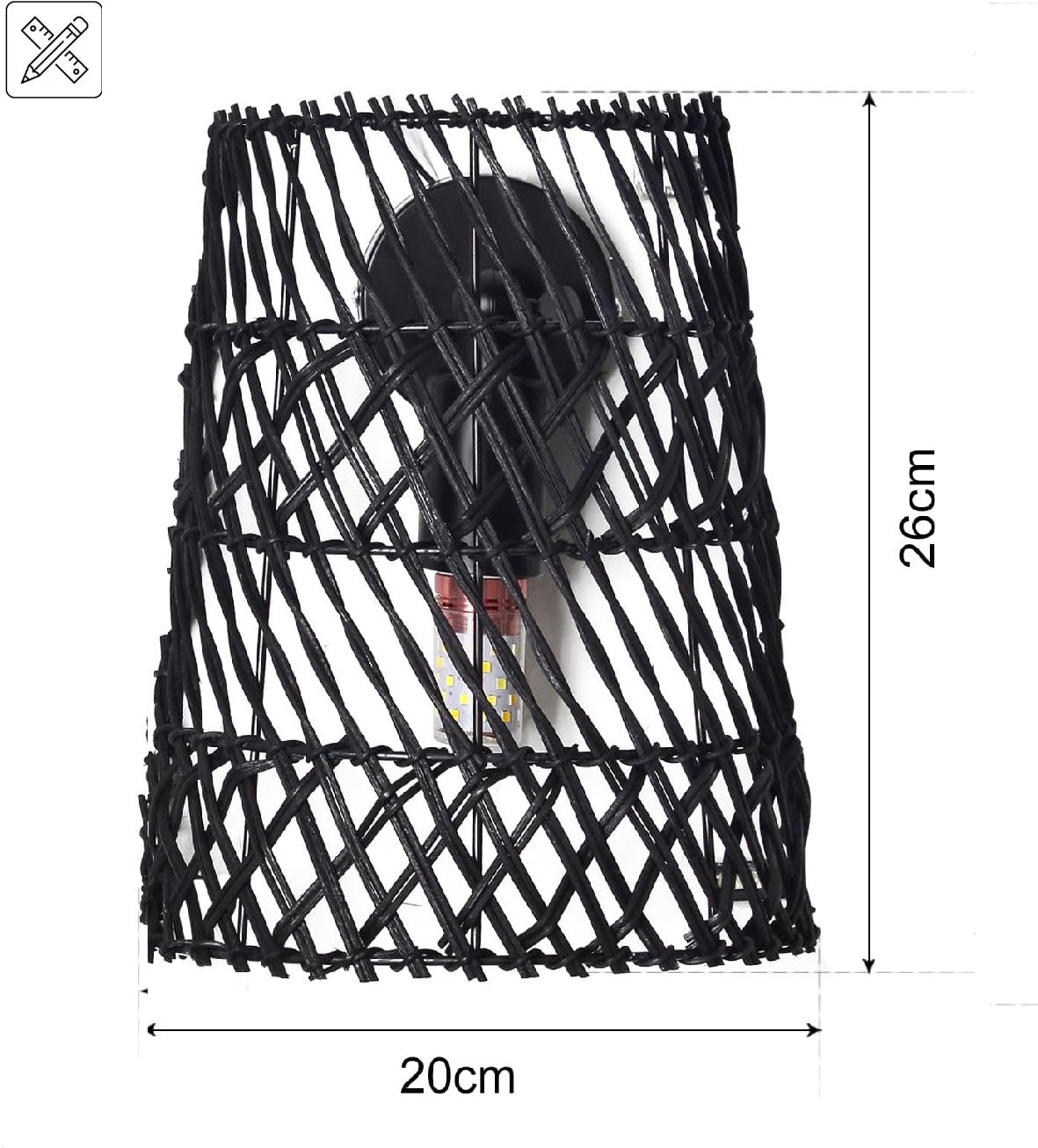 Applique murale en rotin style bohème │ SACADE