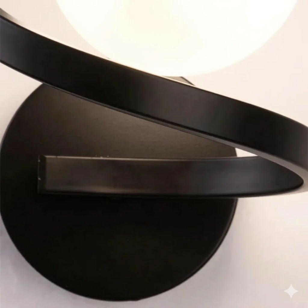 Applique murale LED moderne en métal et verre opale │ LOBAT