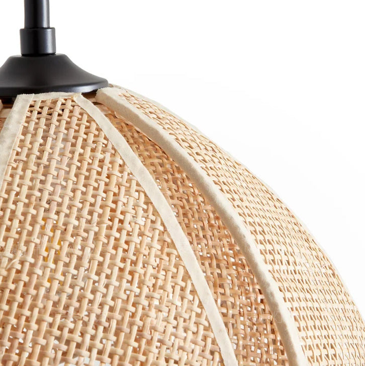 Applique murale suspendue en rotin sphérique │ ORCHIDE