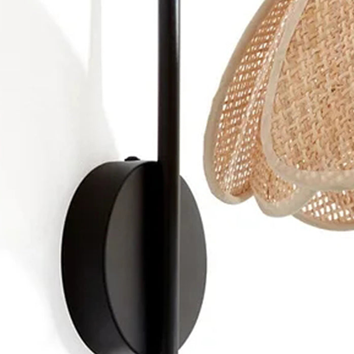 Applique murale suspendue en rotin sphérique │ ORCHIDE