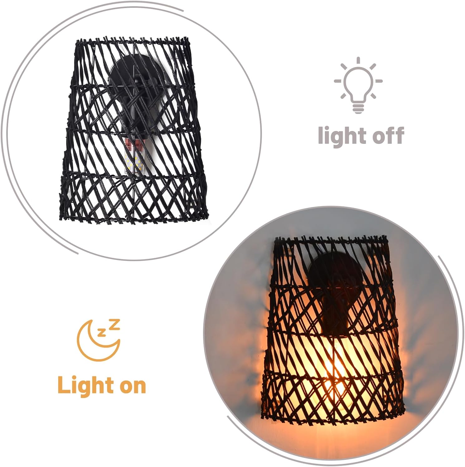 Applique murale en rotin style bohème │ SACADE