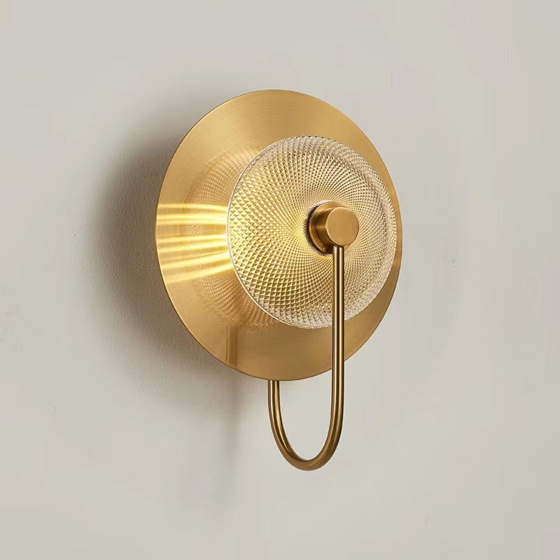 Applique murale LED dorée en verre et acier │ LORELA