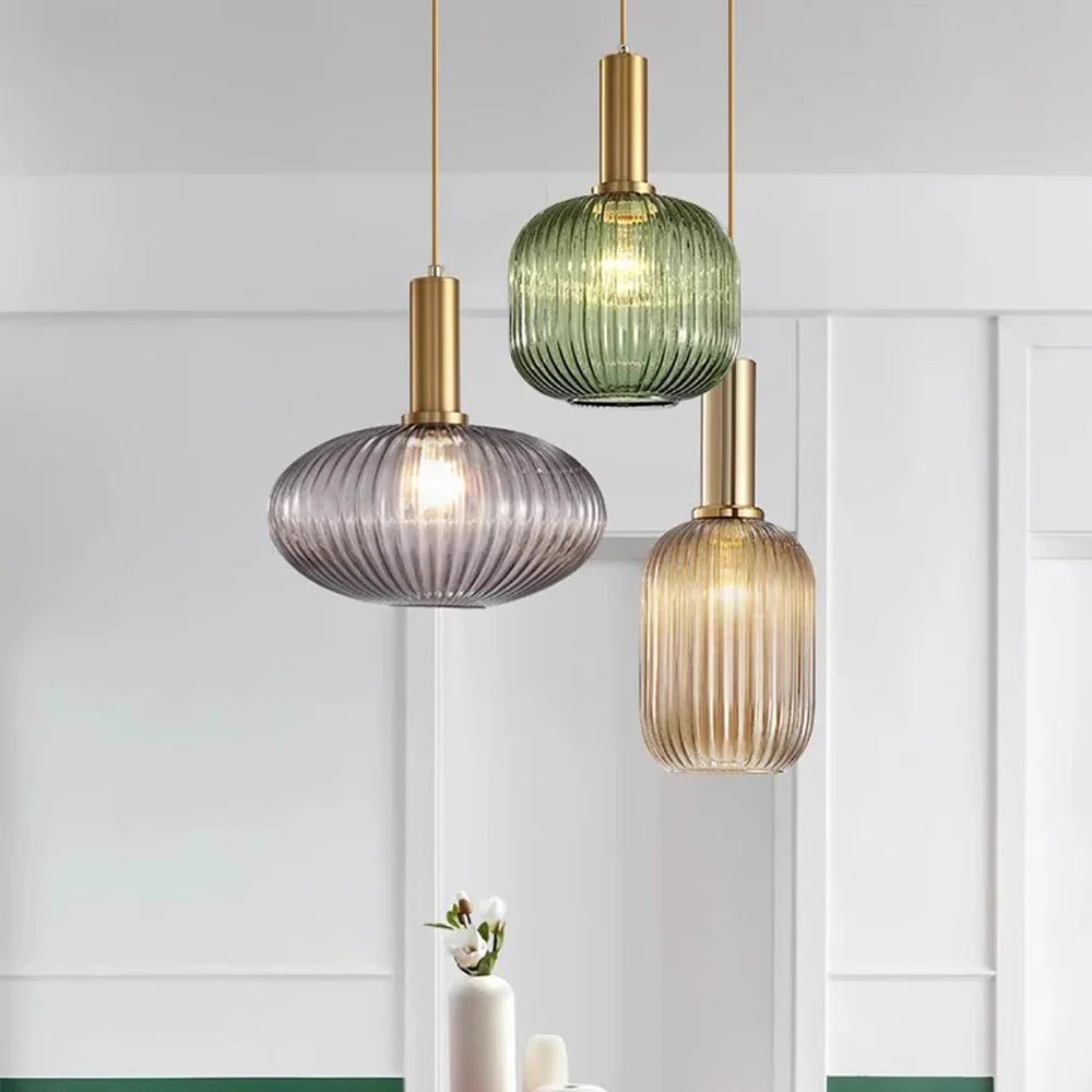 Suspension en verre nervurée YARVA - product_type_Floor lamp arc