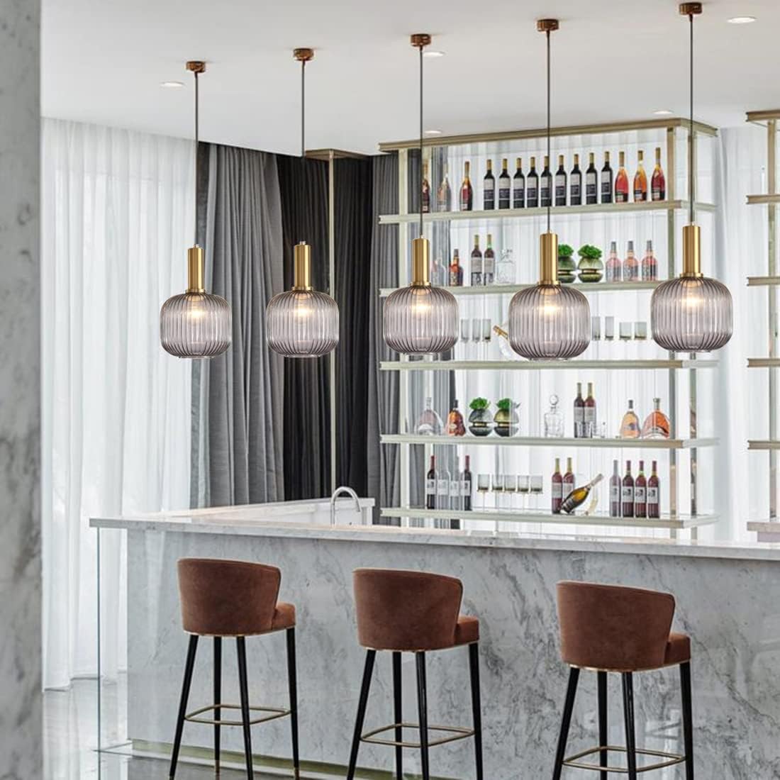 Suspension en verre nervurée YARVA - product_type_Floor lamp arc