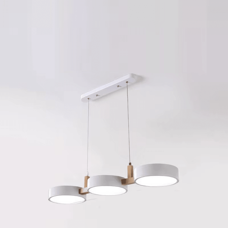 Suspension îlot cuisine LED Scandinave en métal et en bois TELOA - product_type_Floor lamp arc