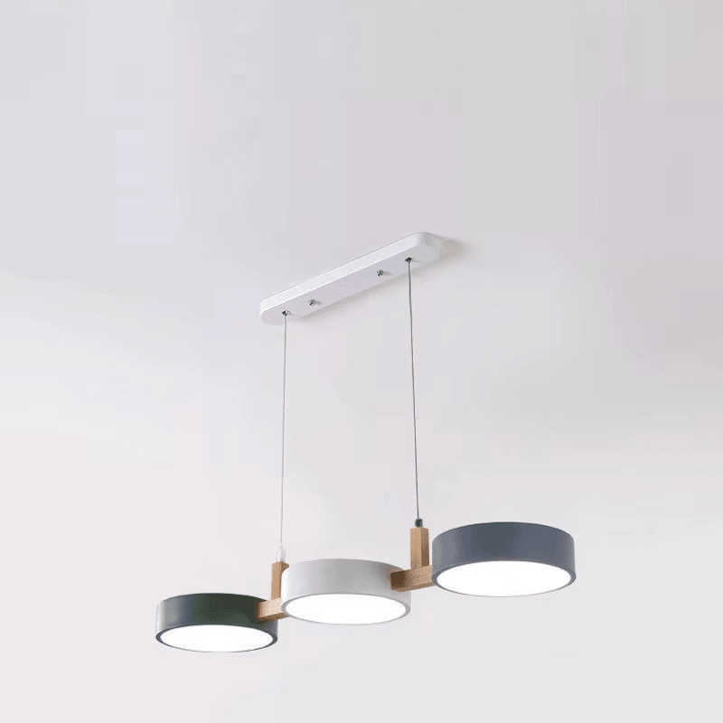 Suspension îlot cuisine LED Scandinave en métal et en bois TELOA - product_type_Floor lamp arc