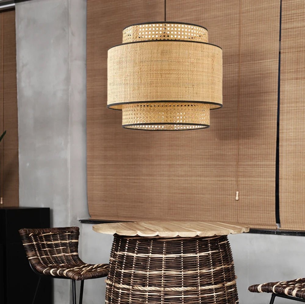 Suspension japonaise en rotin AKANO - product_type_Floor lamp arc