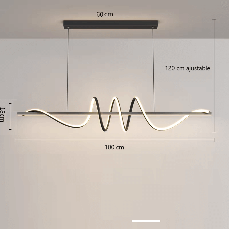 Suspension îlot cuisine LED | TOURBILLON