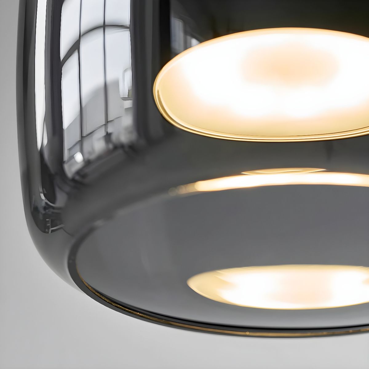 Suspension LED en verre fumé NOCA