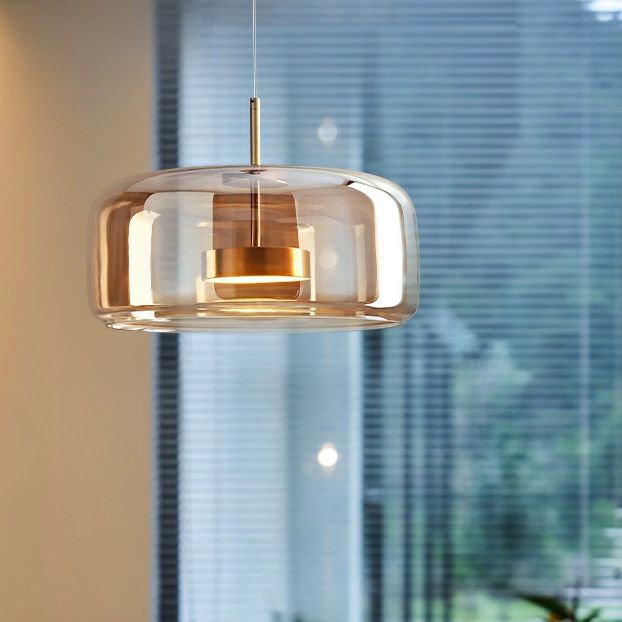 Suspension LED en verre fumé NOCA