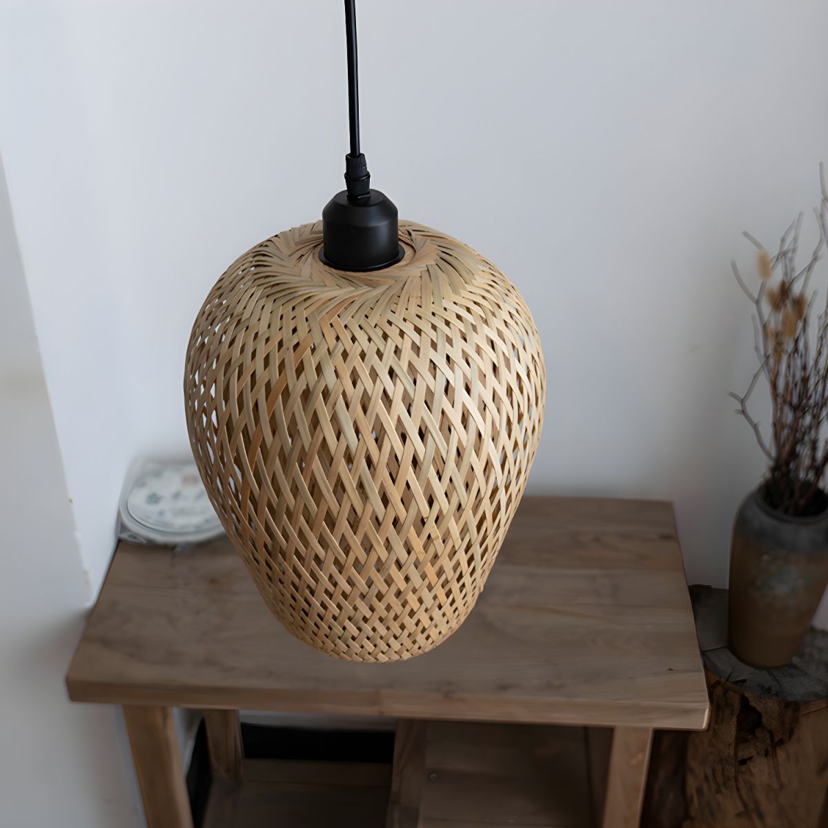 Suspension bohème en bambou POLENKA