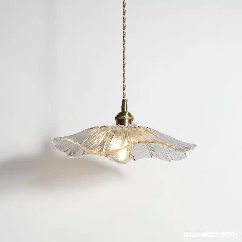 Suspension fleur en verre vintage ORKIDA