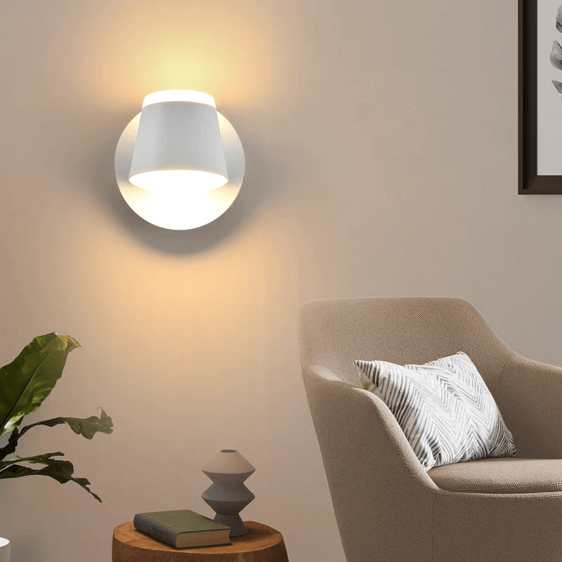 Applique murale LED style scandinave métallique avec abat-jour rotatif│ WUNKY