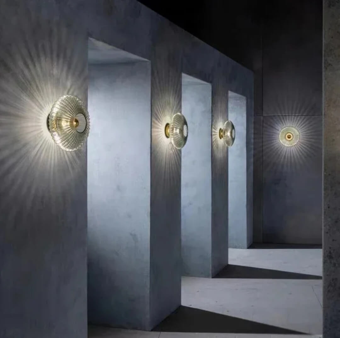 Applique murale en verre LED ondulée │ ENOLIT