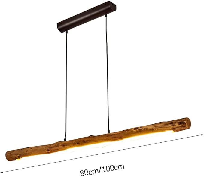 Suspension îlot cuisine LED en bois flotté ARISSE