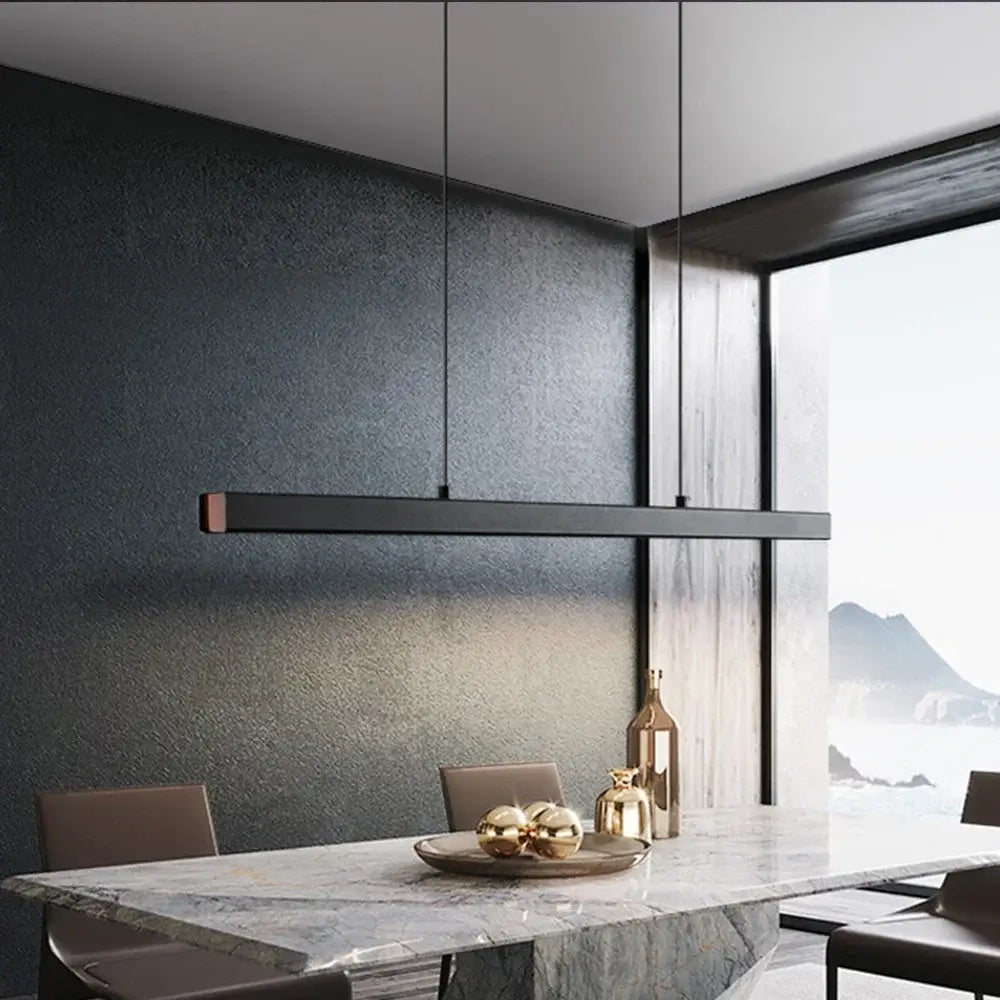 Suspension îlot cuisine LED en Métal et Bois | ELINE